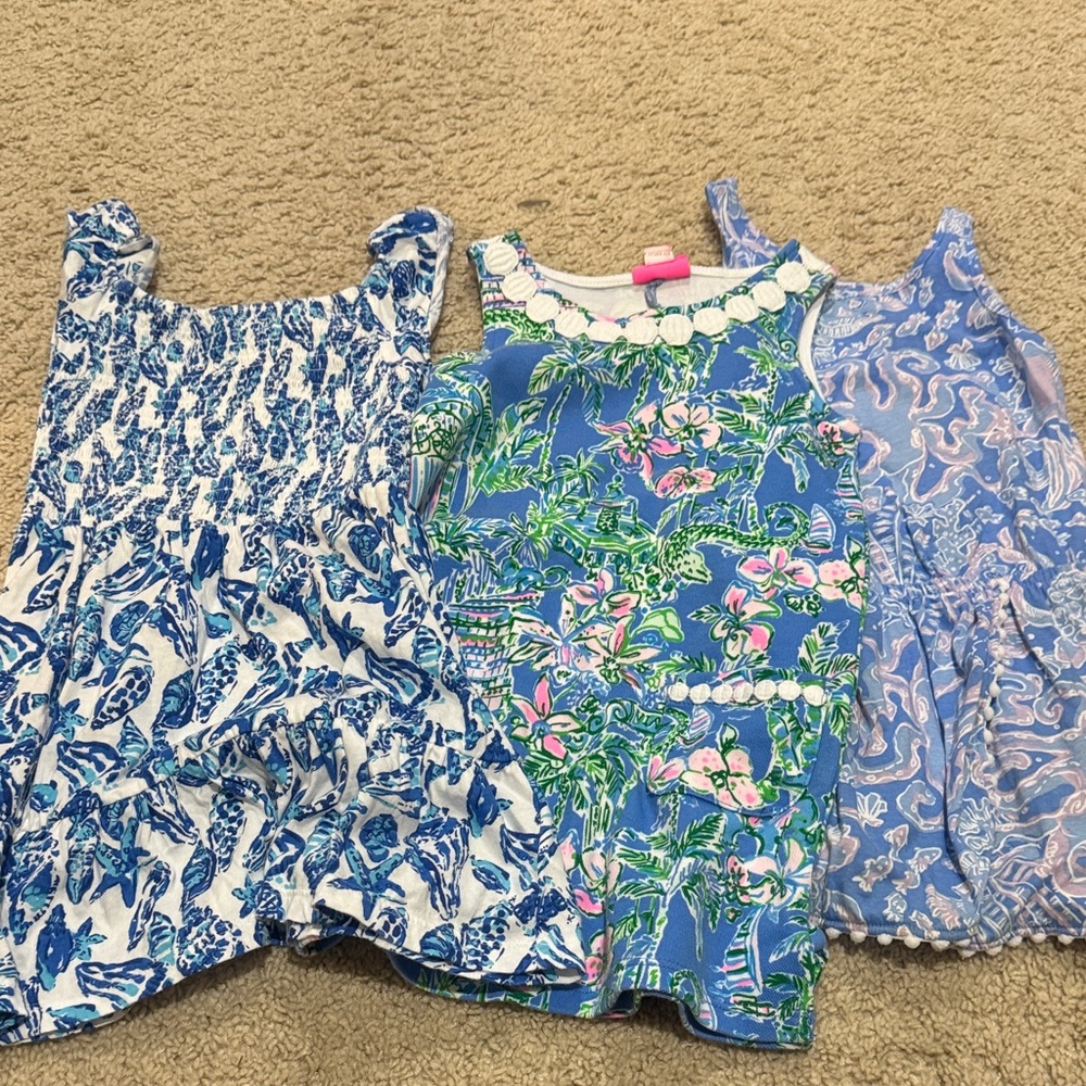 Floral and Patterned Kids Tops - Blue and Pink